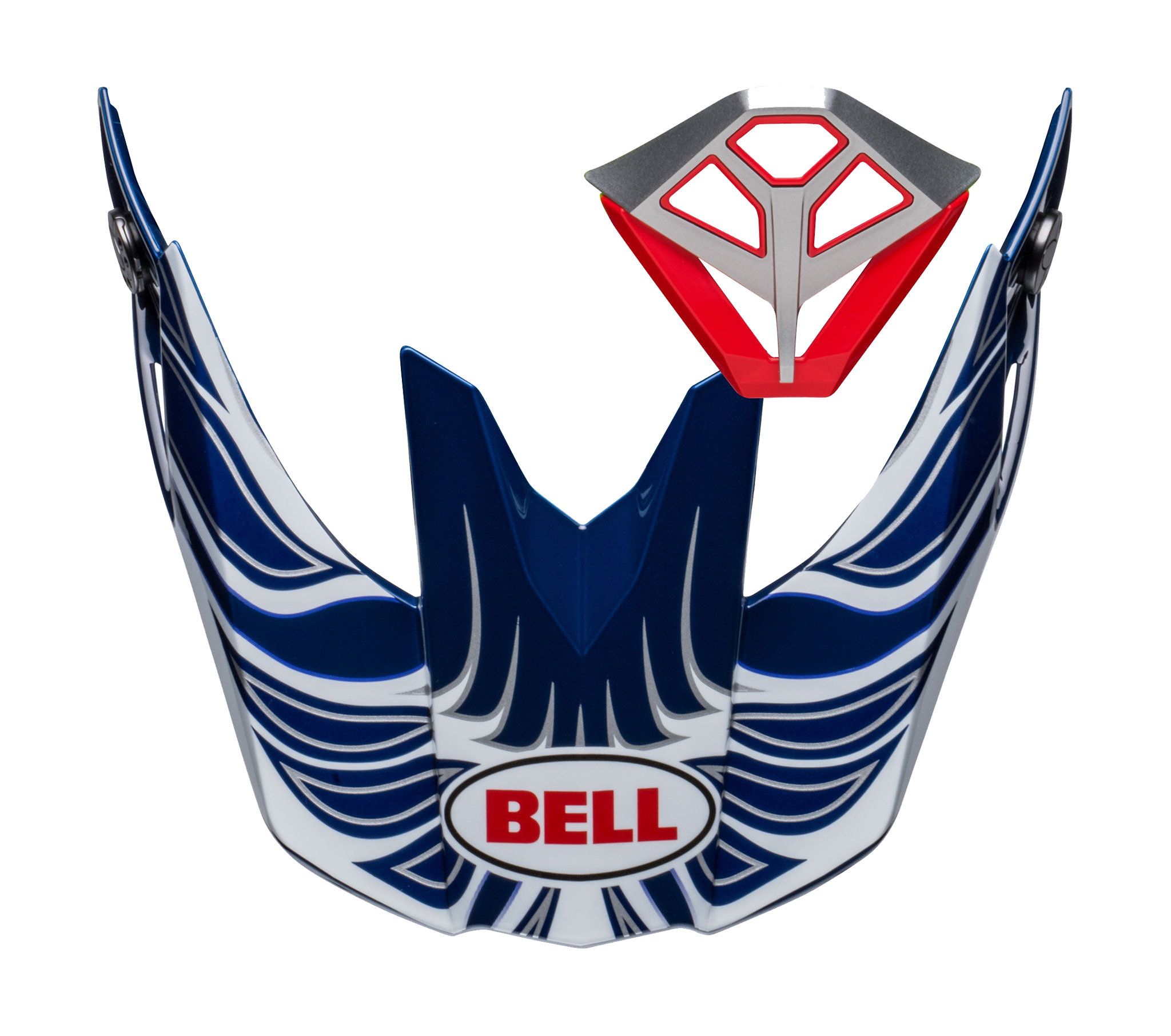 Bell Helmet Visor / Mouth Piece Kit Moto-10 Spherical Tomac Replica - Blue / White