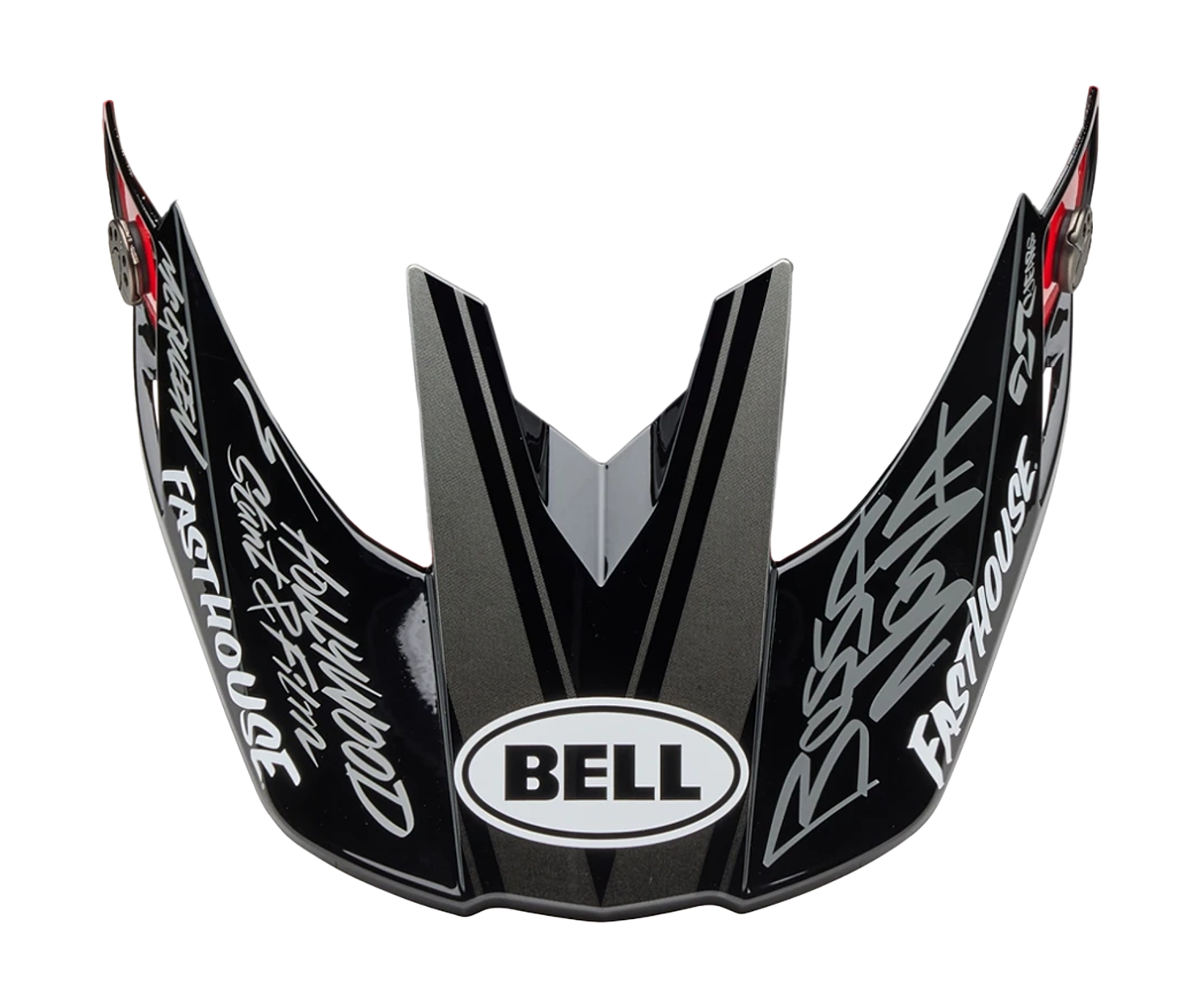 Bell Helmet Visor Moto-10 Spherical Fasthouse DITD 25 - Grey / Red