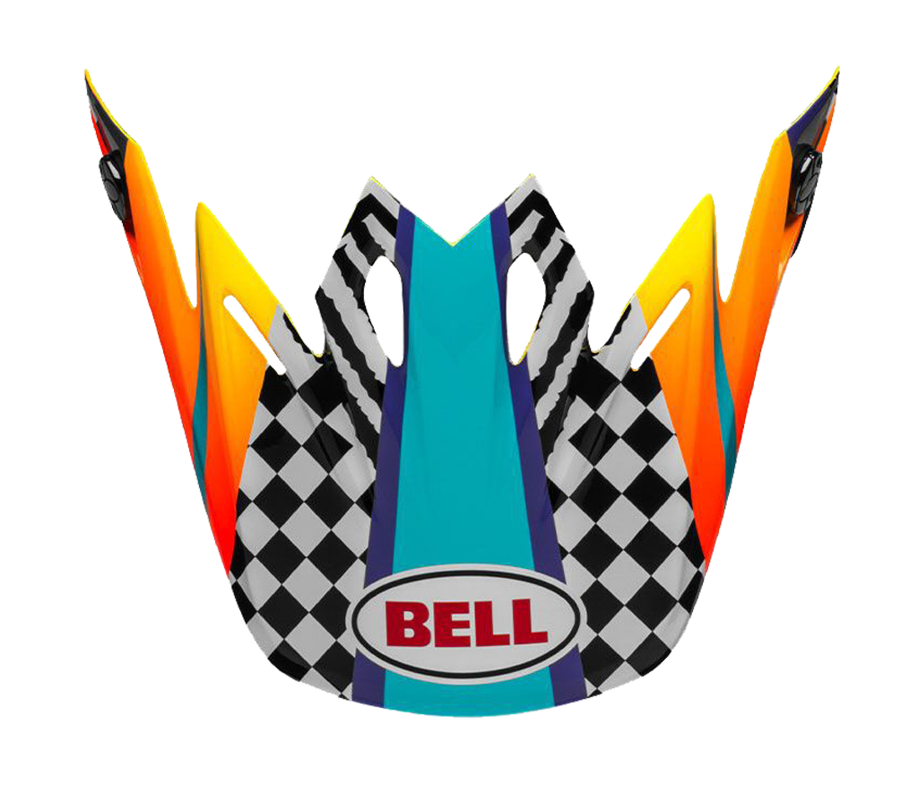Bell Helmet Visor Moto-9 Tagger Breakout - Orange / Yellow