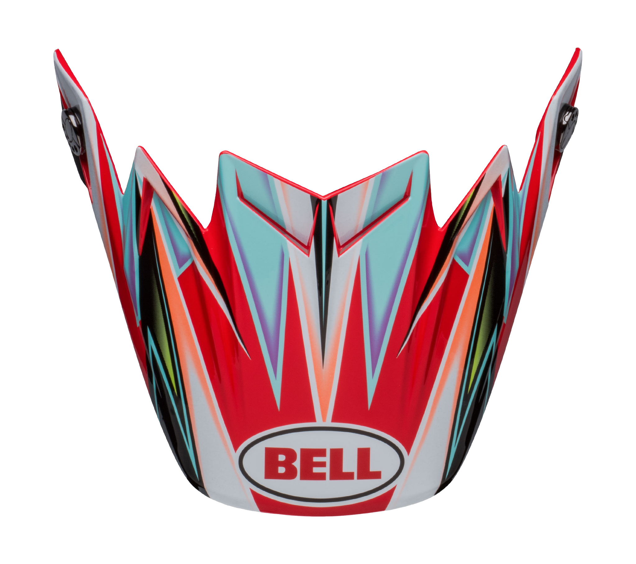 Bell Helmet Visor Moto-9S Flex Tagger Edge - White / Aqua