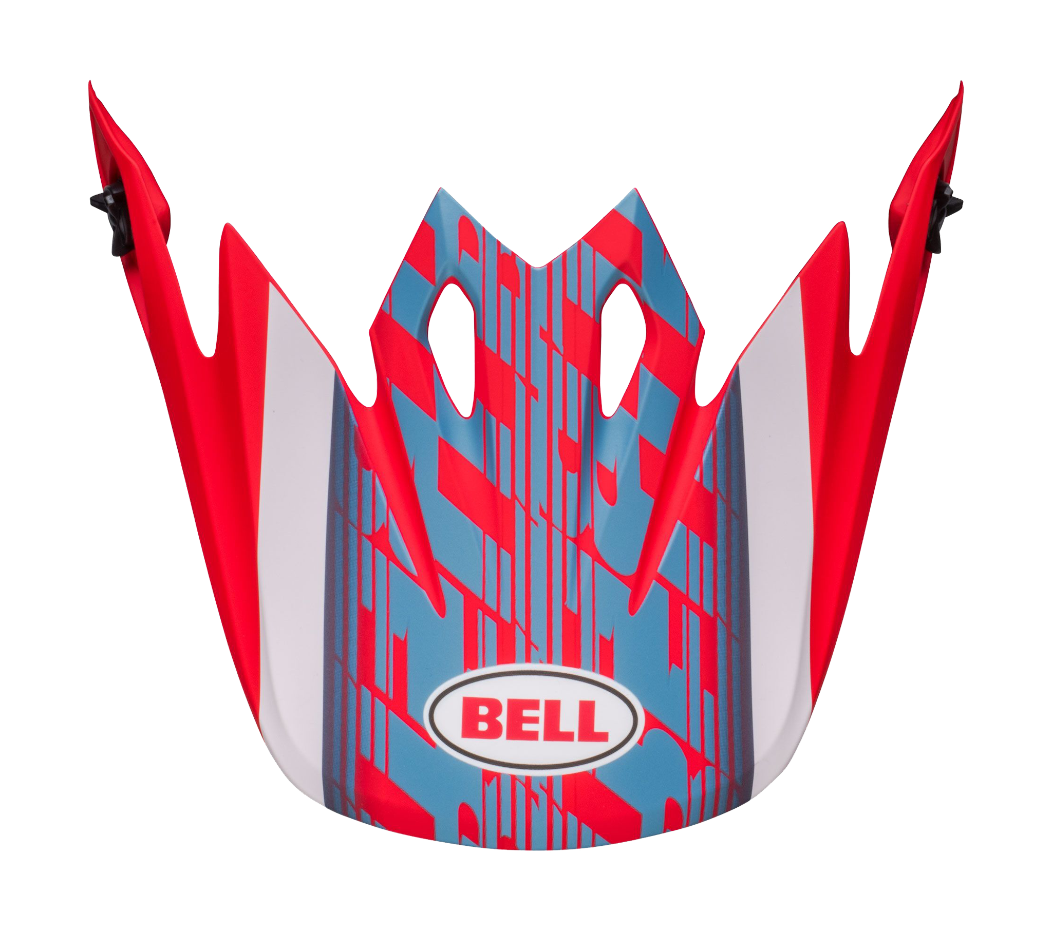 Bell Helmet Visor MX-9 Offset - Matte Blue / White