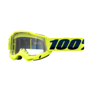 100% Motocross Goggle Accuri 2 Fluo Yellow - Clear