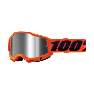 100% Motocross Goggle Accuri 2 Neon Orange - Mirror Silver