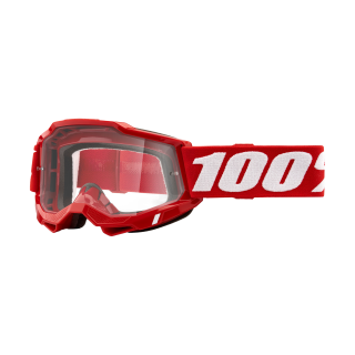 100% Motocross Goggle Accuri 2 Neon Red - Clear