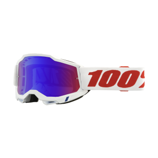 100% Motocross Goggle Accuri 2 Pure - Mirror Red / Blue