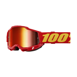 100% Motocross Goggle Accuri 2 Red - Mirror Red