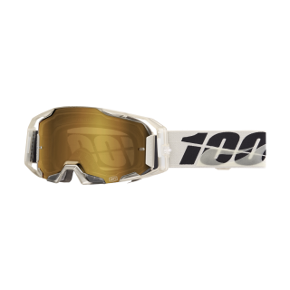 100% Motocross Goggle ARmatic Pitch - Mirror True Gold