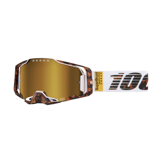 100% Motocross Goggle Armega LE Bruni - Mirror Gold