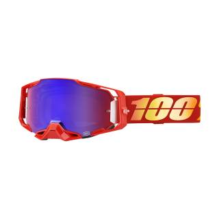 100% Motocross Goggle Armega Nuketown - Mirror Red / Blue