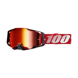 100% Motocross Goggle Armega Red - Mirror Red