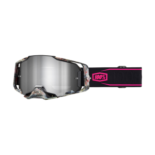 100% Motocross Goggle Armega Sarcelle - Mirror Silver