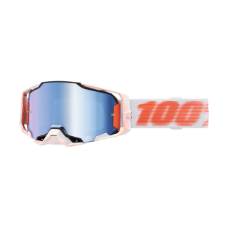 100% Motocross Goggle Armega Tubular - Mirror Blue