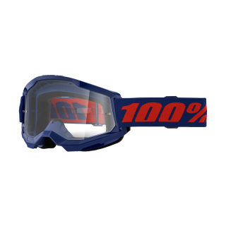 100% Motocross Goggle Strata 2 Navy - Clear