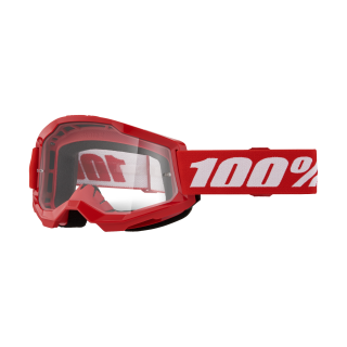 100% Motocross Goggle Strata 2 Red - Clear