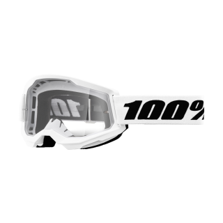 100% Motocross Goggle Strata 2 White - Clear