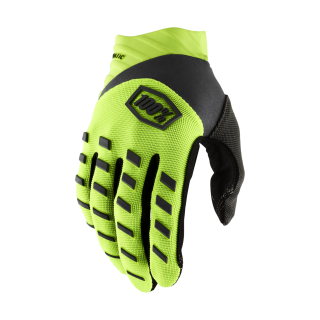 100% Motocross Gloves Airmatic - Fluo Yellow / Black
