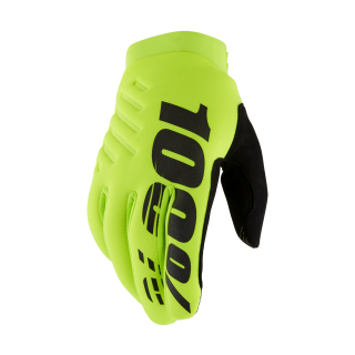 100% Motocross Gloves Winter Brisker - Fluo Yellow