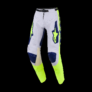 Alpinestars Motocross Pants 2026 Racer Air Riway - Light Grey / Fluo Yellow / Blue