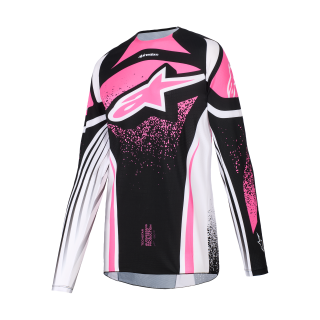 Alpinestars Women Motocross Jersey 2026 Techstar Nomur - Black / White / Fuchsia