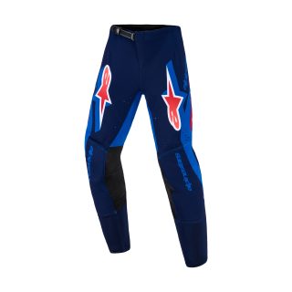Alpinestars Youth Motocross Pants 2026 Supertech Vista - Dark Navy / Hot Coral / Cobalt