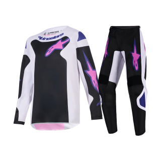 Alpinestars Youth Motocross Gear 2026 Fluid Grid - Black / Light Grey / Purple