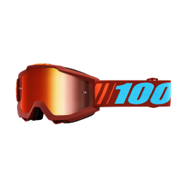 100% Motocross Goggle Accuri 1 Dauphine - Mirror Red