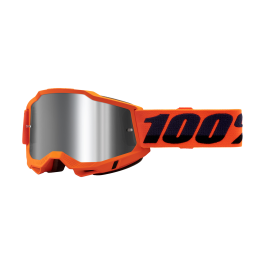 100% Motocross Goggle Accuri 2 Neon Orange - Mirror Silver