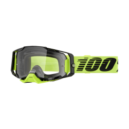 100% Motocross Goggle Armega Neon Yellow - Clear