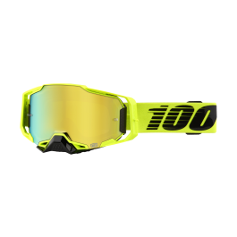 100% Motocross Goggle Armega Nuclear Citrus - Mirror Gold