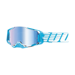 100% Motocross Goggle Armega Oversized Sky - Mirror Blue