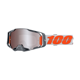 100% Motocross Goggle Armega Silver - HiPER Mirror Silver