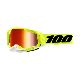 100% Motocross Goggle Racecraft 2 Yellow - Mirror Red