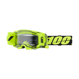 100% Motocross Goggle Roll-Off ARmatic Forecast Neon Yellow - Clear