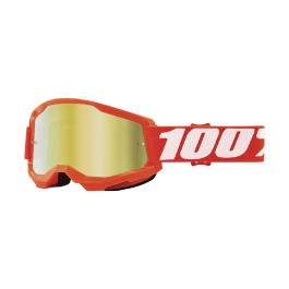 100% Motocross Goggle Strata 2 Orange - Mirror Gold