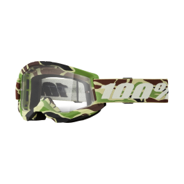 100% Motocross Goggle Strata 2 War Camo - Clear