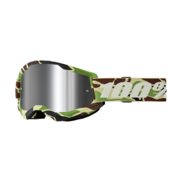 100% Motocross Goggle Strata 2 War Camo - Mirror Silver