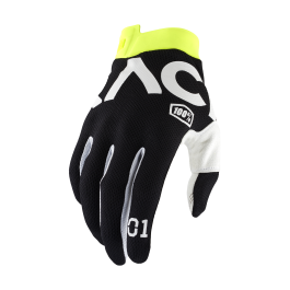 100% Motocross Gloves iTrack RACR - Black