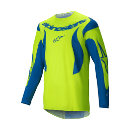 Alpinestars Motocross Jersey Fluid Haul - Fluo Yellow / Blue