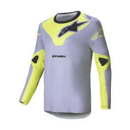 Alpinestars Motocross Jersey Racer Veil - Grey / Fluo Yellow