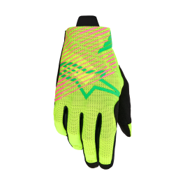 Alpinestars Motocross Gloves 2026 Radar Pro - Green / Fluo Yellow / Fluo Pink