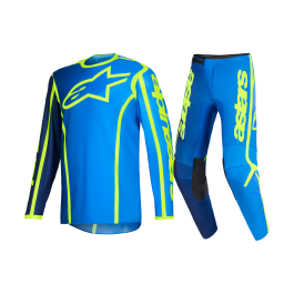 Alpinestars Motocross Gear 2026 Fluid Apex - Blue / Fluo Yellow