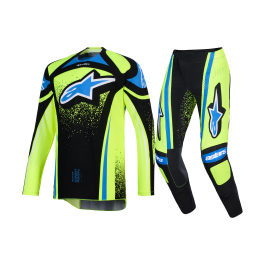 Alpinestars Motocross Gear 2026 Techstar Nomur - Dark Navy / Fluo Yellow / Ucla / Blue