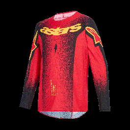 Alpinestars Youth Motocross Jersey 2026 Supertech Scenz - Red / Black / Yellow