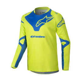 Alpinestars Youth Motocross Jersey Racer Veil - Fluo Yellow / Blue