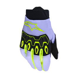 Alpinestars Youth Motocross Gloves 2026 Full Bore V2 - Purple / Fluo Yellow