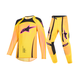 Alpinestars Youth Motocross Gear 2026 Supertech Nomur - Orange / Yellow / Pink