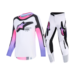 Alpinestars Youth Motocross Gear 2026 Supertech Vista - White / Purple / Black