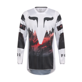 Fox Motocross Jersey 2026 180 Kairos - White / Fluo Red