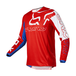 Fox Youth Motocross Jersey 180 Skew - White / Red / Blue