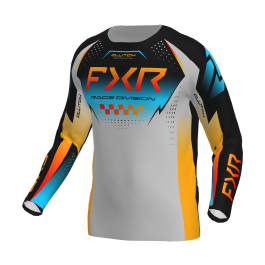 FXR Motocross Jersey 2026 Clutch Pro - Grey / Sky / Orange